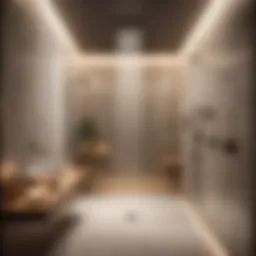 Elegant Quartz Shower Wall