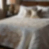 Elegant quilt draped on a bed