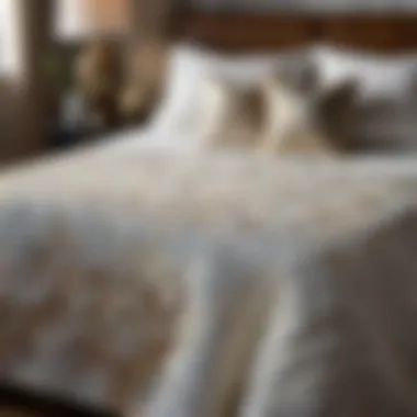 Refined Quilt Displayed on Bed Elegant quilt draped on a bed