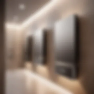 Elegant restroom signage in minimalist design