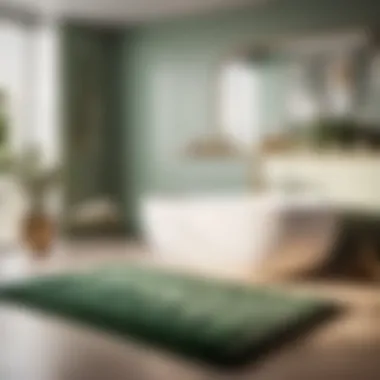 Luxurious Sage Green: Stylish Bathroom Rug Sage Green Bathroom Rug with Elegant Design