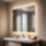 Elegant and Sleek 16 Inch Wide Bathroom Mirror Reflecting Natural Light