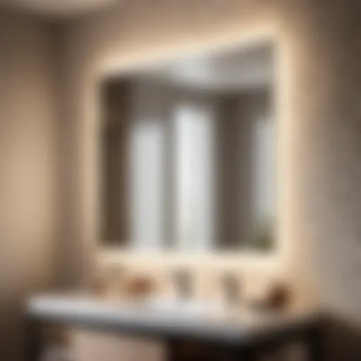 Elegant and Sleek 16 Inch Wide Bathroom Mirror Reflecting Natural Light