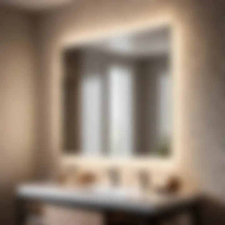 Elegant and Sleek 16 Inch Wide Bathroom Mirror Reflecting Natural Light