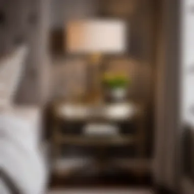 Elegant small corner table in bedroom