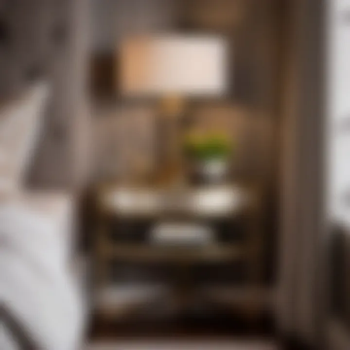 Elegant small corner table in bedroom