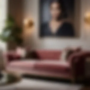 Sophisticated Elegance Elegant sofa in a beautifully curated guest room