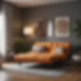 Luxurious Living Space with Queen Size Futon Elegant and sophisticated queen size futon with memory foam mattress in a modern living room