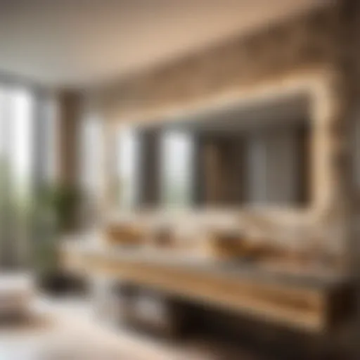 Elegant Stone Coat Vanity in Modern Bathroom