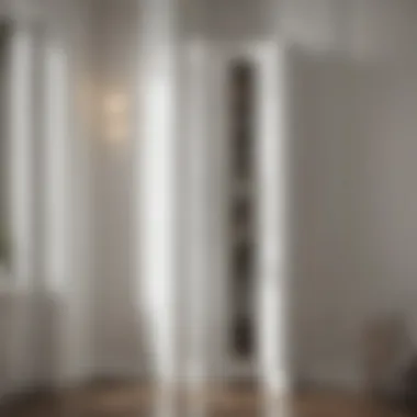 Elegant Tall Bathroom Corner Storage Cabinet in White