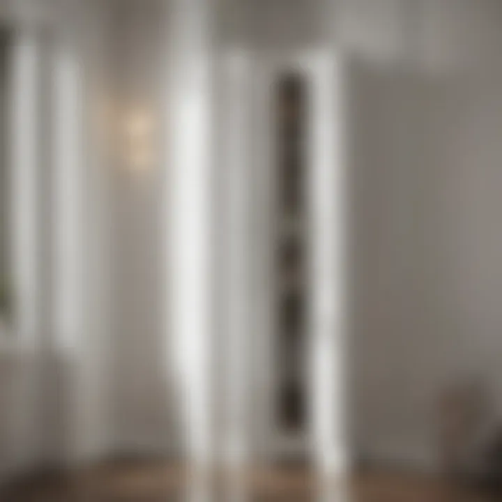 Elegant Tall Bathroom Corner Storage Cabinet in White