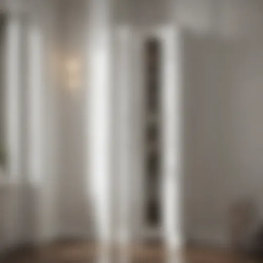 White Elegance Elegant Tall Bathroom Corner Storage Cabinet in White