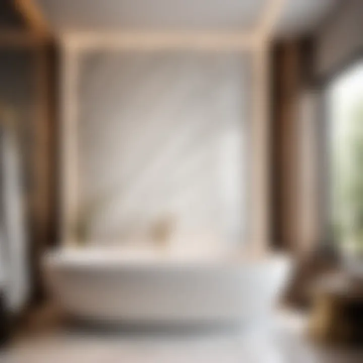 Luxurious Marble Cladding Elegant textured marble bathroom panel cladding