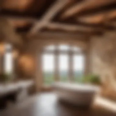 Charming Wooden Ceiling Beams Tuscan Bathroom Rustic Wooden Ceiling Beams