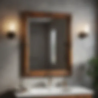 Elegant Unfinished Wood Mirror Hanging