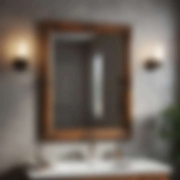 Elegant Unfinished Wood Mirror Hanging