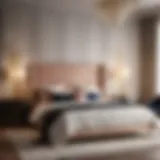 Elegant upholstered modern bedroom frame