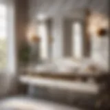 Luxurious Marble Touch Elegant Vanity with Marble Countertop