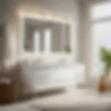 Modern White Finish Vanity 31x19 Bathroom Vanity in Modern White Finish