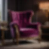 Elegant Velvet Armchair in Bedroom