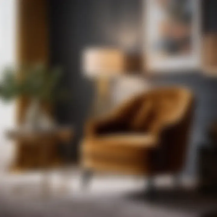 Luxurious Velvet Chair for Stylish Comfort Elegant Velvet Chair in Guest Bedroom