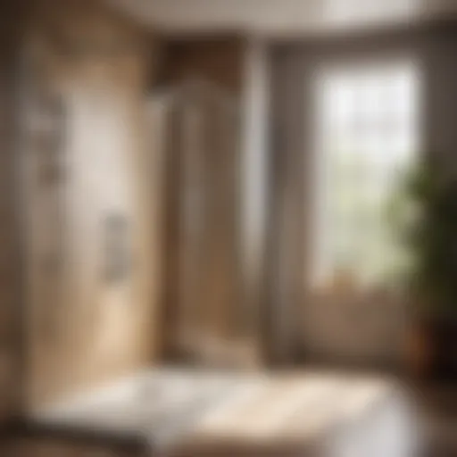 Elegant Vintage Shower System in Luxurious Bathroom