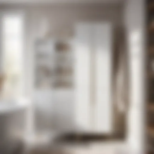 Sleek and Stylish Storage Solution Elegant White Bathroom Storage Cabinet