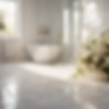 Floral Elegance Elegant White Bathroom Tile Designs - Floral Elegance