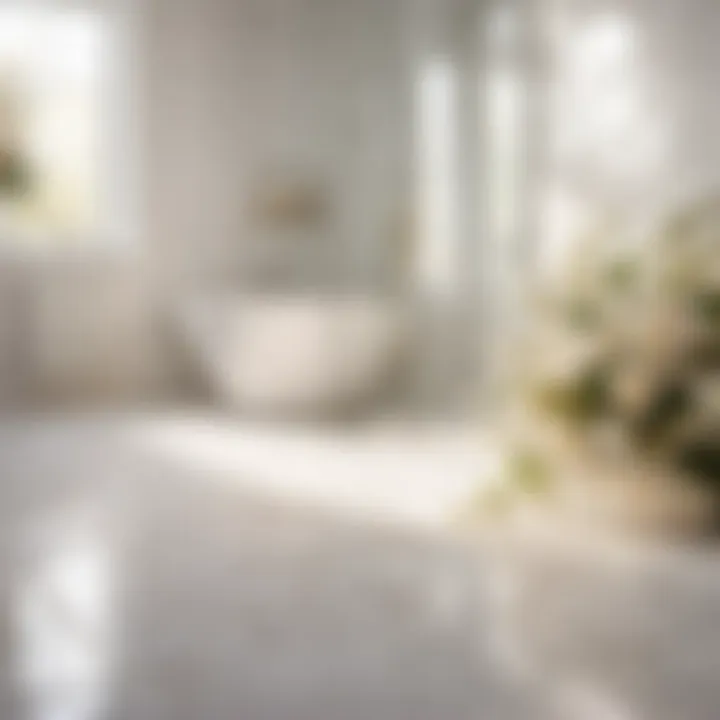 Floral Elegance Elegant White Bathroom Tile Designs - Floral Elegance