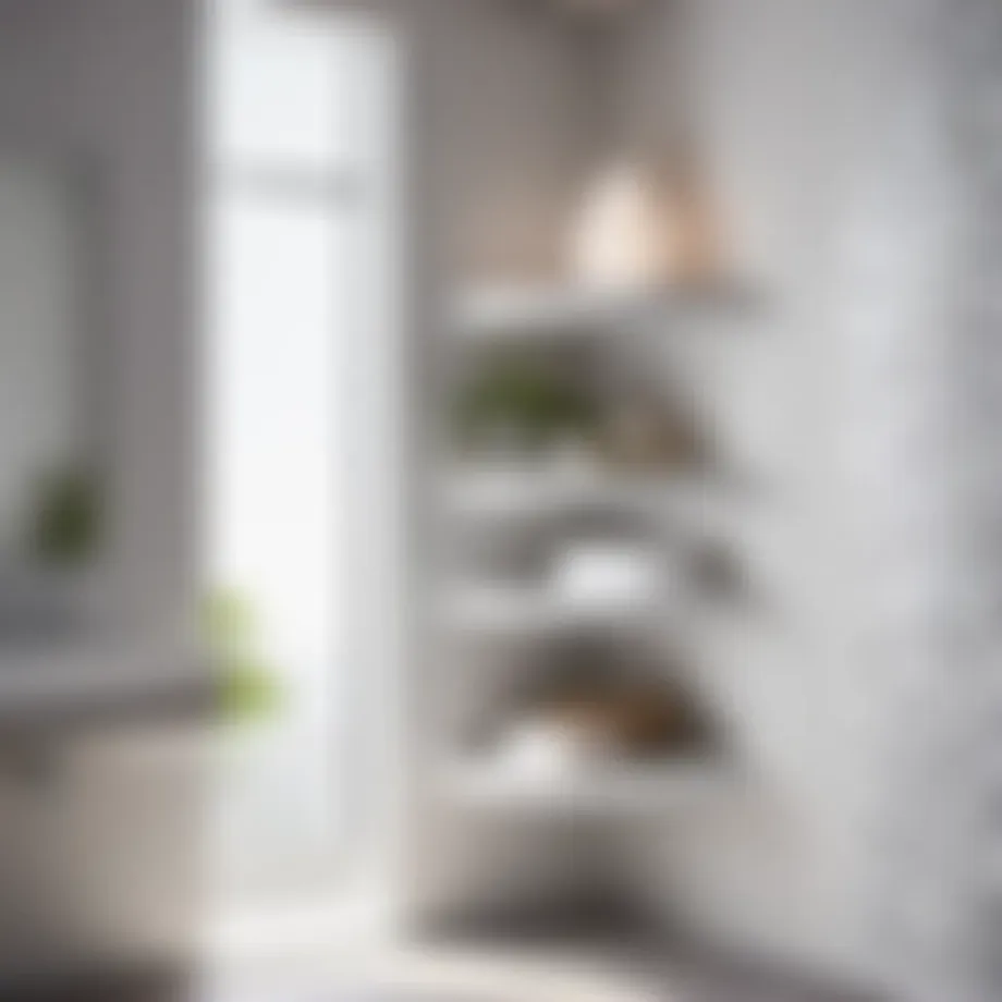 Elegant White Corner Shelving