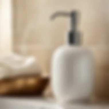 Elegant White Porcelain Soap Dispenser