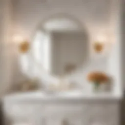 Elegant White Tile Bathroom Vanity