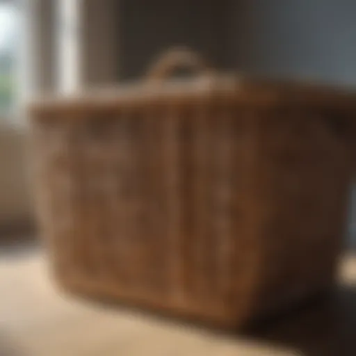 Elegant Woven Basket for Laundry Storage Elegant Woven Basket for Laundry Storage