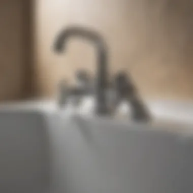 Elegantly designed bathtub faucet with shower wand