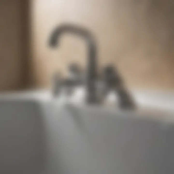 Elegantly designed bathtub faucet with shower wand
