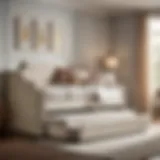 Elegantly designed twin size trundle bed