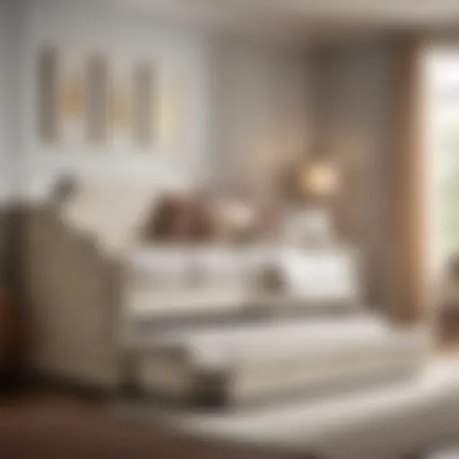 Elegantly designed twin size trundle bed