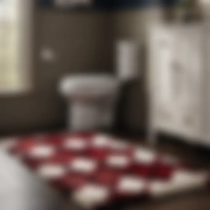 Stylish Buffalo Plaid Bathroom Rug