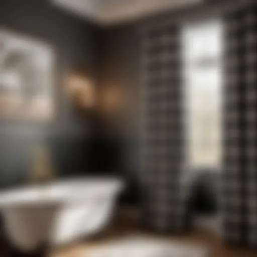 Elegant Buffalo Plaid Shower Curtain