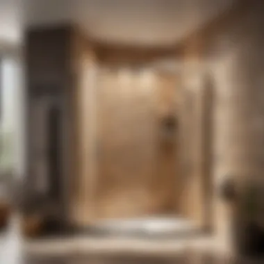 Elegance Redefined in Corner Shower Luxury Luxurious corner shower with elegant fixtures