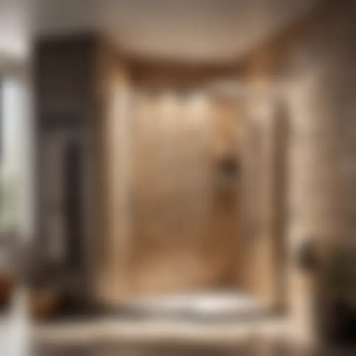 Elegance Redefined in Corner Shower Luxury Luxurious corner shower with elegant fixtures
