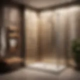 Sleek and modern corner shower design
