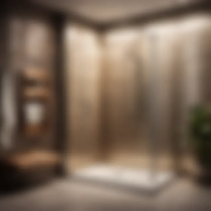 Sleek Modernity in Corner Shower Design Sleek and modern corner shower design