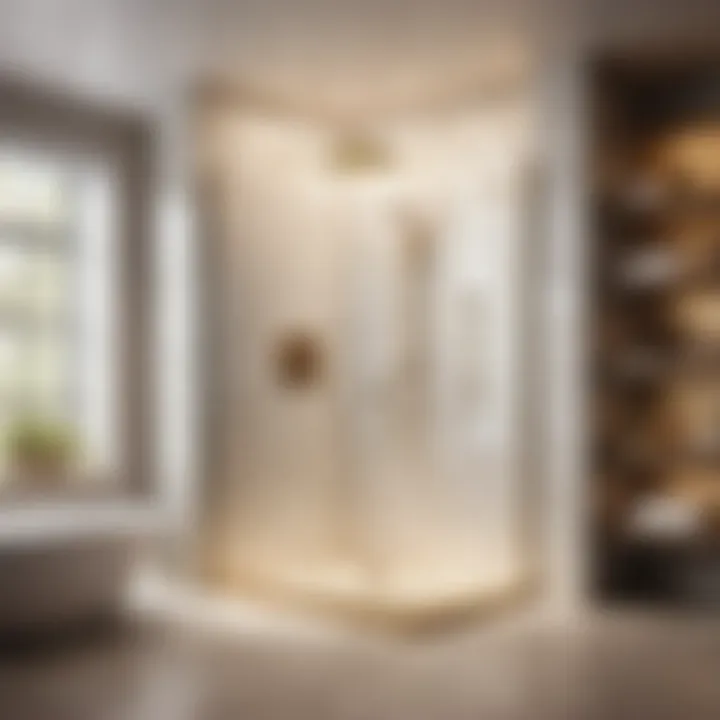 Space Optimization in Innovative Corner Shower Innovative corner shower layout maximizing space