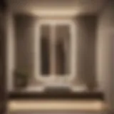 Sleek Recessed Lighting Fixture Elegant recessed lighting illuminating modern bathroom