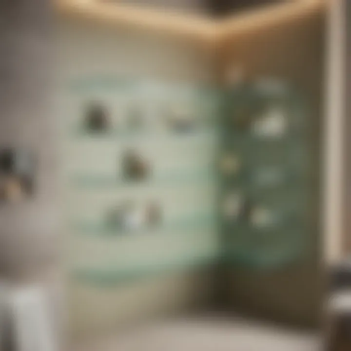 Stylish Glass Bathroom Shelving Unit Installation