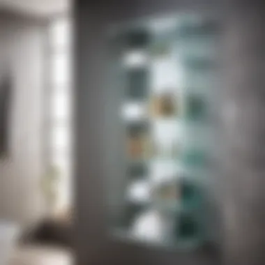 Modern Glass Bathroom Shelving Unit Storage