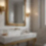 Elegant marble bathroom with gold accents