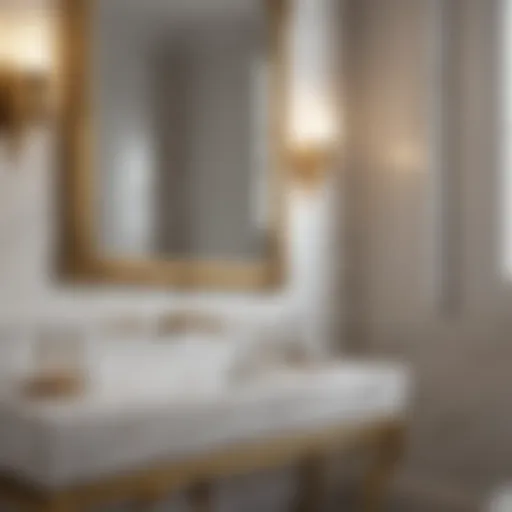 Elegant marble bathroom with gold accents