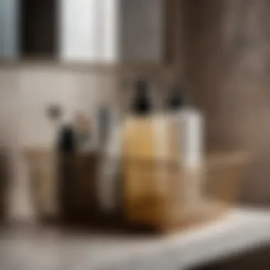 Modern Metal Basket with Toiletries
